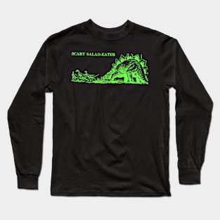 Scary Salad Eater Stegosaurus Long Sleeve T-Shirt